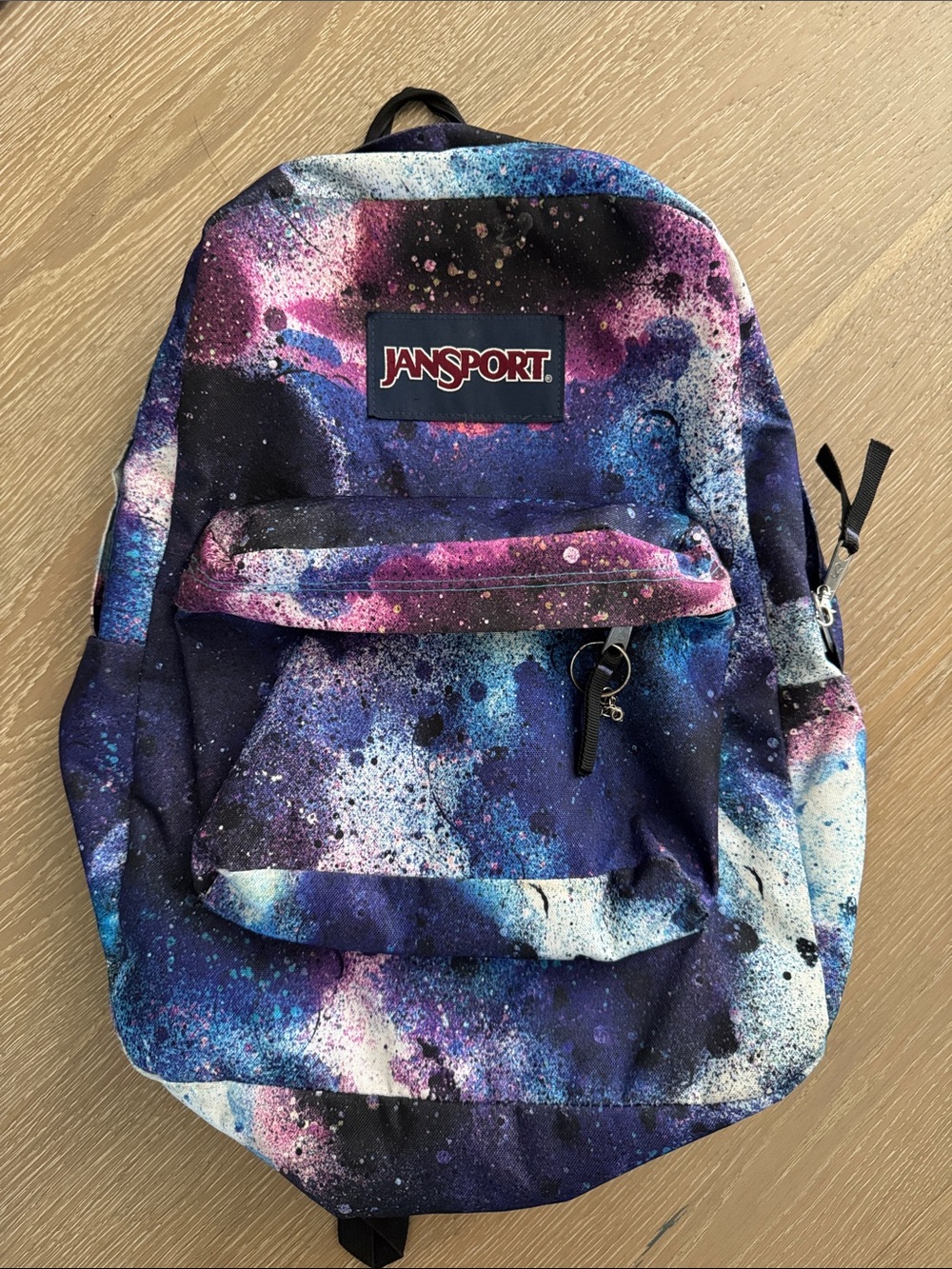 Jansport Galaxy Print Backpack in Purple, Blue & Pink